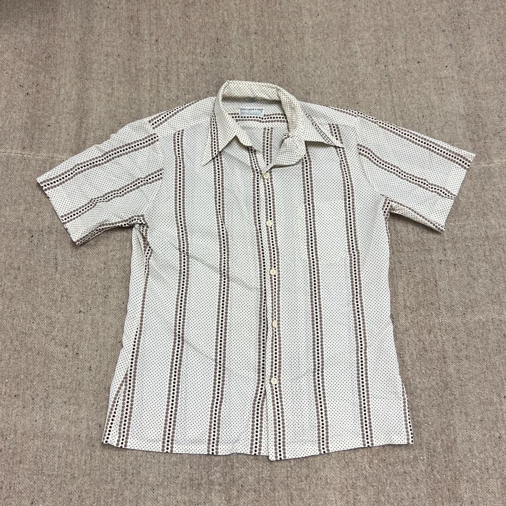 Vintage Knotts Berry Farm Button Up Shirt Mens Medium White 1970s California